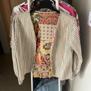Handmade Reversible Striped /Patchwork Jacket